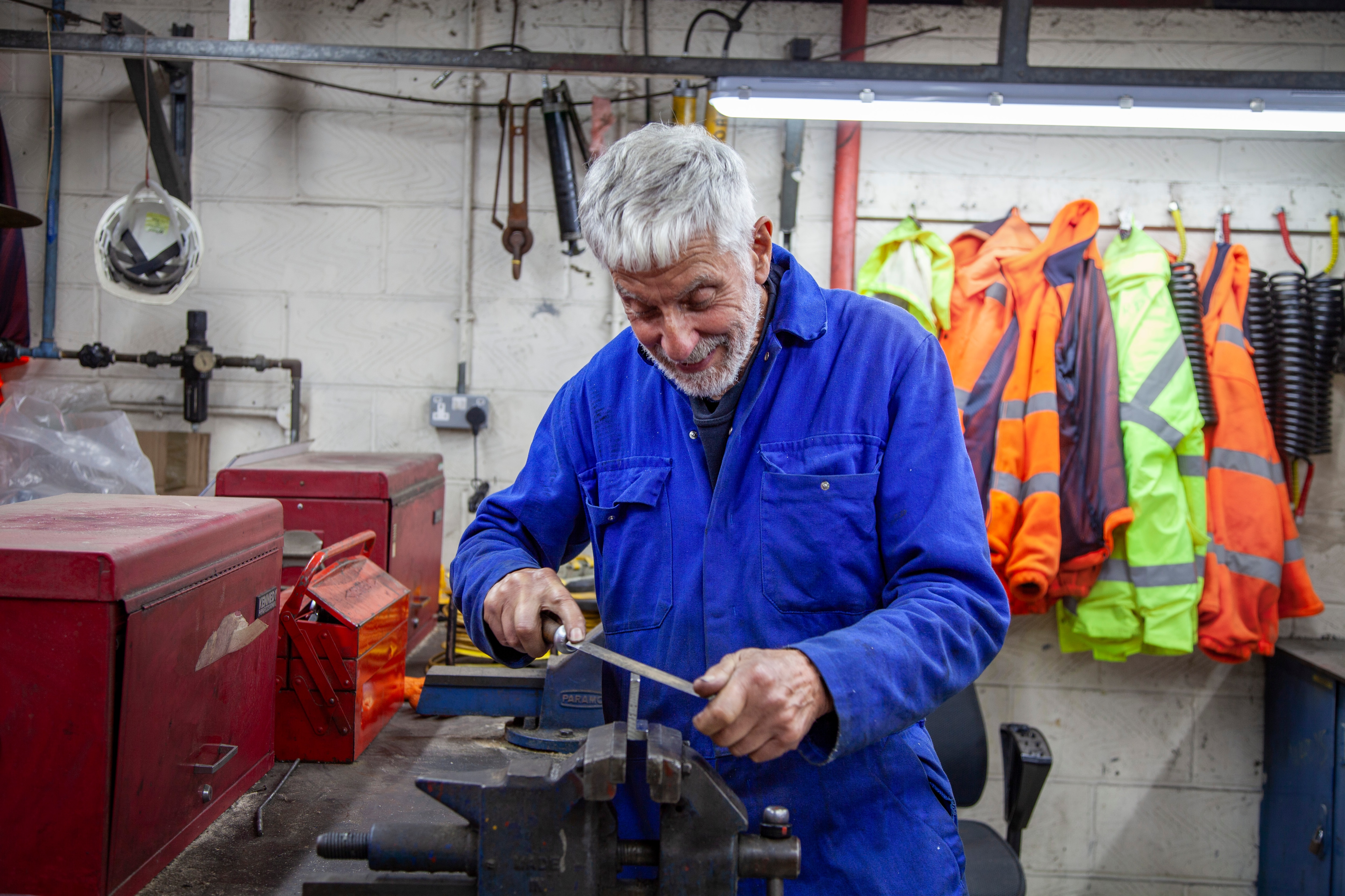 Familiar tools after 60 years working with them